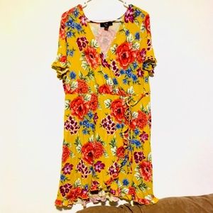 Floral wrap dress